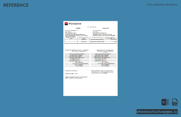 Russland Rosbank Referenz Kostenlose Beispielvorschau